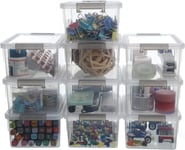 Citylife 10 Pack Storage Boxes with Lids Plastic Small Storage Boxes Plastic Box