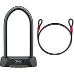 ABUS U-lock Granit XPlus 540, Bike Lock with XPlus Cylinder, High Protection Against Theft, ABUS Security Level 15, Black/Grey & 25719 COBRA 12/120 Cobra Loop Cable, Black