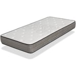 Dormalit - Matelas 80X200 bordeaux Epaisseur 20 cm - Ressorts ensaches - Memoire de forme sur 2 faces