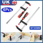 F Clamps Bar Clamp Heavy Duty 300mm x 50mm Long Quick Slide Wood Clamp 4pc UK