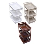 3 Tier Trolley Basket with Wheels Home Kitchen Storage Organiser Vegetable Fruit