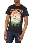 Led Zeppelin Men's Us Tour 1975 Tee T-Shirt, Black, Large