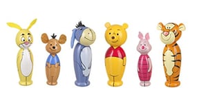 Winnie The Pooh Wooden Skittles - Bowling Set Skittles Game Kids, Indoor, Outdoor Garden Games - Winnie Figures for 2 Year Olds, Toddler - Official Licensed Winnie The Pooh Gifts by Orange Tree Toys