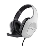 Trust Gaming GXT 415PS Zirox Lightweight Gaming Headset for PlayStation 5 Consoles with 50mm Drivers, 3.5 mm Jack, 1.2m Cable, Foldaway Microphone, Over-Ear PS5 Wired Headphones - White