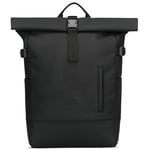 Johnny Urban Sac à dos Femme Homme Noir - Harvey Large - Casual Rolltop 21l pour le travail voyages loisirs - Sleek Series - Compartiment pour ordinateur portable