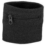 RiToEasysports Portefeuille Unisexe avec Bracelet - Pochette de Rangement pour clés de Bracelet de Sport avec Fermeture à glissière pour Le Jogging, Le Sport, la Marche, la Salle de Sport(Noir)