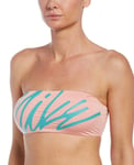 Nike Women's Pink Bandeau Bikini Summer Beach Logo Top New Size M