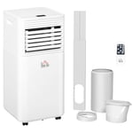 HOMCOM 9000 BTU Portable Air Conditioner for Cooling Dehumidifier Fan, Air Conditioning Unit for Room up to 18m², with Remote, 24H Timer, Window Mount Kit, R290, A Energy Efficiency, 1010W