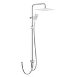 Rainsworth - Colonne de Douche sans Robinetterie, Douche Set avec Inverseur, Acier Inoxydable Tête de Douche Carrée 30 30 cm, Pommeau de Douche de 3