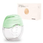 KISSBOBO Breast Pump, Electrical Hands-Free Wearable Portable Breast Pump with 3 Modes, 8 Levels, LED Display, Low Noise and Painless Breastfeeding Milk Pumps (1PCS, Green)