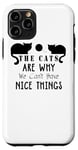 Coque pour iPhone 11 Pro Les chats sont la raison pour laquelle nous ne pouvons pas avoir de belles choses - Funny Cat Lover