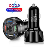 Fast Charge 4 USB Car Charger Dual USB Port Car Quick Charger QC3.0 Car Charger