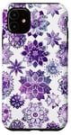 Coque pour iPhone 11 Violet Bohème Géométrique Vintage Scratch and Sniff