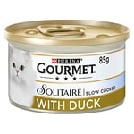 Gourmet Solitaire Tinned Cat Food with Duck 85g, Pack of 12