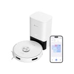 EZVIZ RE5 Plus Robot Vacuum with 4L Self Emptying Station, 4000 Pa, Carpet Detection, LiDAR Obstacle Avoidance, Self-Charging, Clean 300㎡, WiFi APP Control, Alexa/Google Compatible, Pet-Friendly