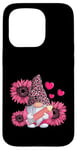 iPhone 15 Pro Leopard Gnome Sunflower and Pencil Valentines Day Teacher Case