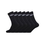 Chaussette Homme Sport Douces - Lot de 6 - Chaussettes Hautes Homme, Running, Confortables, Noir, Taille 39/42