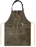 Rustic Town Tablier De Soudeur En Cuir Pour Homme - Tablier De Travail Pour Menuisier, Jardinier Et Forgeron - Tablier Cuir Barbecue Cuisine Pour Femmes