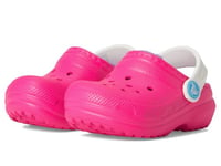 Crocs Unisex Kids Classic Lined T Clog, Pink Crush Multi, 8 UK