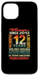 Coque pour iPhone 13 12 ans 144 mois d'être génial né 2013 12ème anniversaire