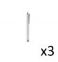 Grand Stylet X3 Pour Crosscall Action-X3 Smartphone Tablette Ecrire Universel Lot De 3 - Argent