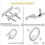 13W LED sisäseinävalaisin pyöreä seinävalaisin musta lämmin valkoinen 3000K moderni makuuhuoneeseen olohuoneeseen porrashalli AC 220V