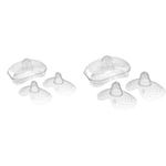 MAM | Bouts de sein – Lot de 2 bouts de sein en silicone (taille S, 17 mm) & Bouts de sein – Lot de 2 bouts de sein en silicone (taille M, 20 mm)