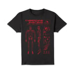 The Terminator T-800 Schematic Unisex T-Shirt - Black - 4XL