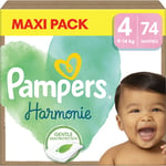 Pampers Harmonie Size 4 engangsbleer 9-14 kg 74 stk.