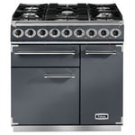 Falcon F900DXDFSL/ Deluxe 90cm Dual Fuel Range Cooker in Slate