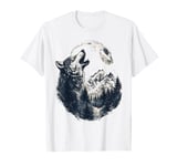 Timber Wolf, Mountains Howling At The Moon, Graphic Wolf Art T-Shirt