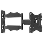 NANOOK swivel TV wall mount for 19-43 inch TVs | Tiltable | Wall bracket for LCD, LED, QLED and OLED televisions | Universal compatibility | VESA 100x100 to 200x200 | Black