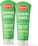 OKeeffes Working Hands, 80ml Tubes (2 Pack) - Hand Cream for Extremely Dry, C