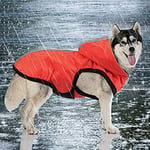 Idepet 2-in-1 Dog Waterproof Jacket Raincoat,Pet Lightweight Jumpsuit Dog Hooded Full-Cover Breathable Rain Poncho With Harness Hole Reflective Strip For Small Medium Large Dogs