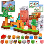 Construction magnetique Enfant Blocs magnétiques Jouet de Construction 100 pièces Cube magnétique de cpour garçons et Filles Jouet créatif Montessori pour Enfants à partir de 4 Ans Blocs magnétique