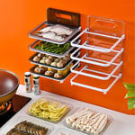 Wall Mounted Food Sorting Tray 4 Layers Storage Tray Collapsible Side Dish Stack