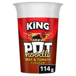 King Pot Noodle beef & Tomato 114g - 4 Pack