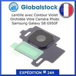 Lentille Avec Contour Violet Orchidée Vitre Caméra Photo Pour Samsung Galaxy S8 G950f