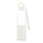 Bodum 12053-913B MELIOR Gourde à emporter en verre, manchon silicone couleur, bouchon à vis, 0.5 l Blanc