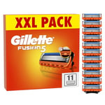 Gillette Fusion5 Razor Blades Men, Pack of 11 Razor Blade Refills with Precision Trimmer, 5 Anti-Friction Razor Blades