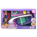 Bateau + 2 poupées Barbie + Accessoires  