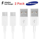 2-pack Samsung Original Laddare USB-C Kabel Snabbladdning Vit