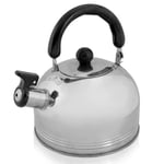 2 L Stainless Steel Whistling Camping Kettle Cordless Gas Hob Kitchen Teapot