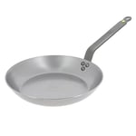 De Buyer - Poêle à omelette en tôle d'acier MINERAL B - 24 cm - Fabriquée en France, Sans PFAS, Anti Adhérence Naturelle, Queue Rivetée et Finition à la Cire d'Abeille, Tous Feux + Flash Four