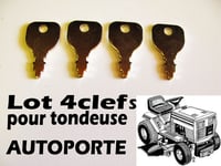 tondeuse autoporté tracteur/  JEU DE 4 CLEFS pour CONTACTEUR A CLEF ELECTRIQUE /