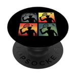 Joueur de tennis Pop Art - Amateur de tennis vintage PopSockets PopGrip Adhésif