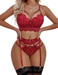 Lucyme sous vêtements Sexy Femme pour Sexy Lingerie Femme sous vêtements Femme Grande Taille Lingerie Femme Soutien Gorge Sexy Vin M