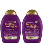 OGX Thick and Full+ Biotin and Collagen Shampoo and Conditioner Bundle for Big Volume Hair