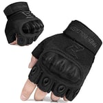 FREE SOLDIER Gants Tactiques Gants Moto Gant Militaire Jointure Dure pour La Randonnée Escalade Sports De Plein Air Vélo VTT Travailler(Noir,S)