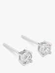 Mogul 18ct White Gold Round Brilliant Solitaire Diamond Stud Earrings, 0.5ct